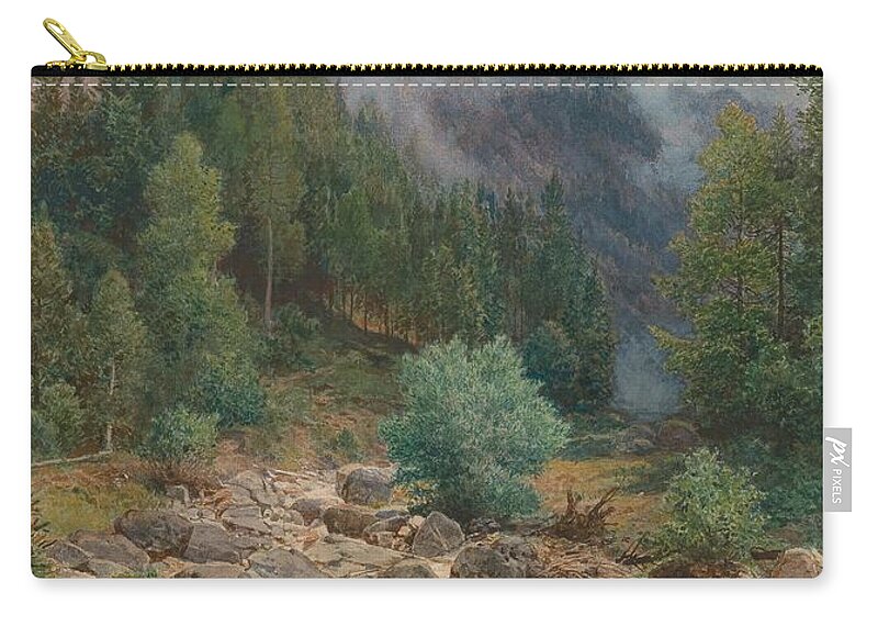  House Zip Pouch featuring the painting Ladislaus Eugen Petrovits Vienna by MotionAge Designs
