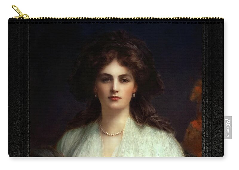 Lady Beatrice Butler Carry-all Pouch featuring the painting Lady Beatrice Butler by Ellis William Roberts Old Masters Classical Art Reproduction by Rolando Burbon
