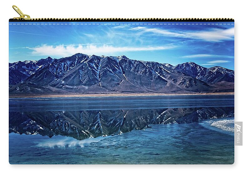 Image Zip Pouch featuring the photograph Lake Crowley Reflections by David Desautel