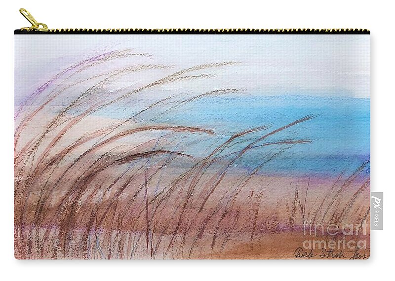 Door County Carry-all Pouch featuring the painting Lake Grass by Deb Stroh-Larson