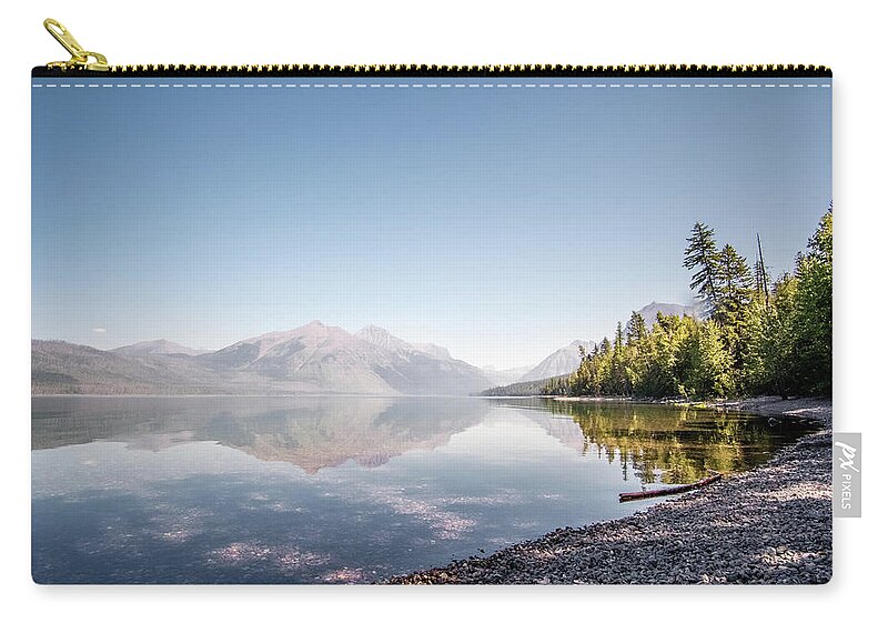 Montana Zip Pouch featuring the photograph Lake McDonald #1 by Alberto Zanoni