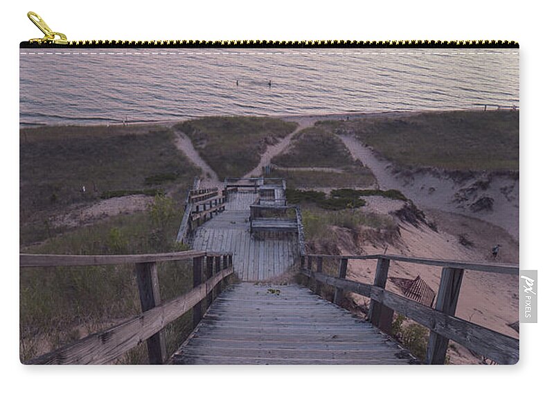 Mountain Zip Pouch featuring the photograph Lake Michigan show off by Go and Flow Photos