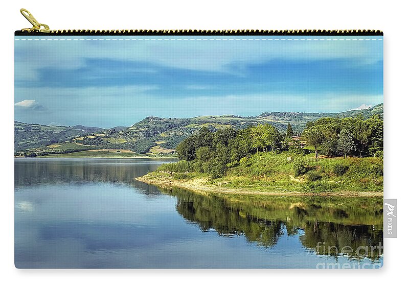 Italy Zip Pouch featuring the photograph Lake of Corbara - Umbria - Italy by Paolo Signorini