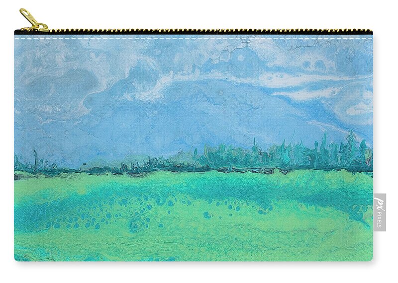 Landscape Zip Pouch featuring the painting Landscape 4 aka Sweet Success by Steve Shaw