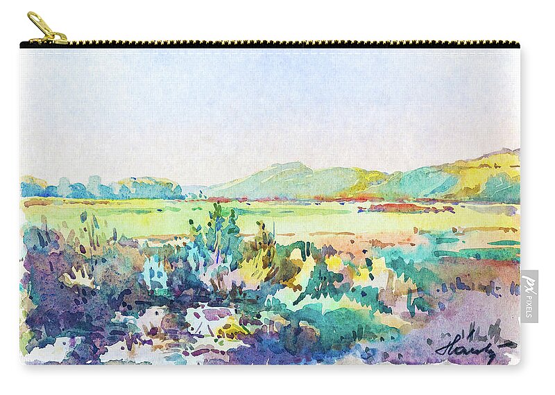 1930s Carry-all Pouch featuring the painting Landscape, Dalmatia, 1938 by Viktor Wallon-Hars