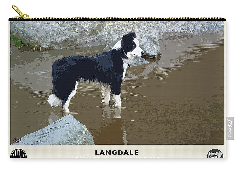 Langdale Carry-all Pouch featuring the photograph Langdale Guardian Cream Railway Poster by Brian Watt