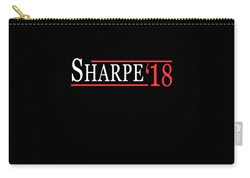 Funny Zip Pouch featuring the digital art Larry Sharpe For Governor Of Ny by Flippin Sweet Gear