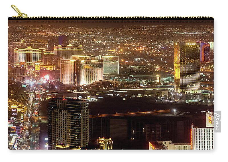 Las Vegas Strip Zip Pouch featuring the photograph Las Vegas Strip by Az Jackson