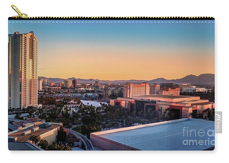 Vegas Zip Pouch featuring the photograph Las Vegas Sunrise by Shelia Hunt