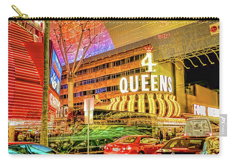 Nighlights Zip Pouch featuring the photograph Las Vegas by Tatiana Travelways