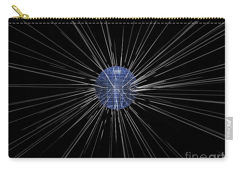 Laser Beams Carry-all Pouch featuring the digital art Laser Beam Lights by Phil Perkins