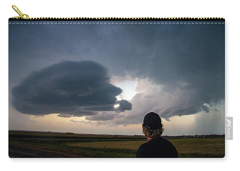 Nebraskasc Zip Pouch featuring the photograph Last Storm Chase of the Year 029 by Dale Kaminski
