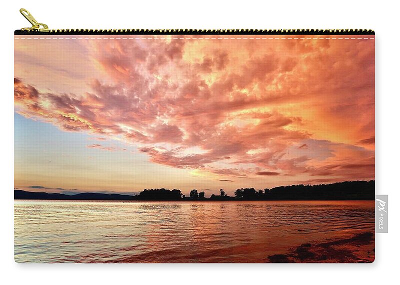 Landscape Zip Pouch featuring the photograph Late Summer Sunset by Mike Reilly
