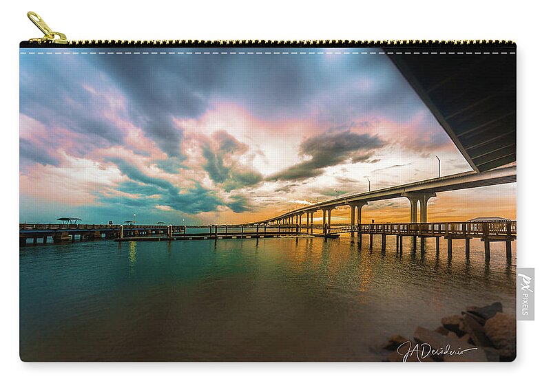 St Augustine Zip Pouch featuring the photograph Late Winter Sunset by Joseph Desiderio