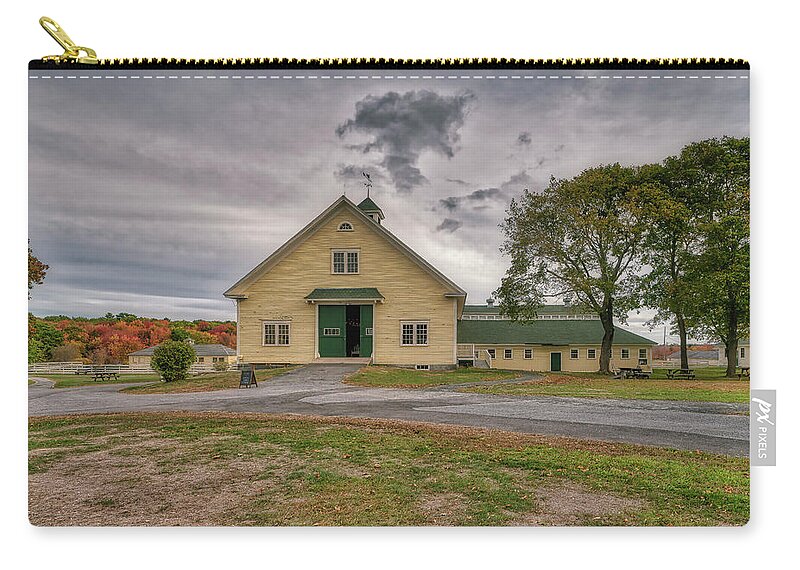 Wells National Estuarine Research Reserve Zip Pouch featuring the photograph Laudholm Farm by Penny Polakoff