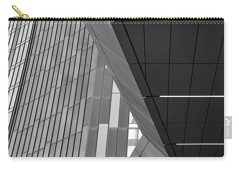 Architecture Zip Pouch featuring the photograph Layers Leeds - Abstract Architecture by Philip Openshaw