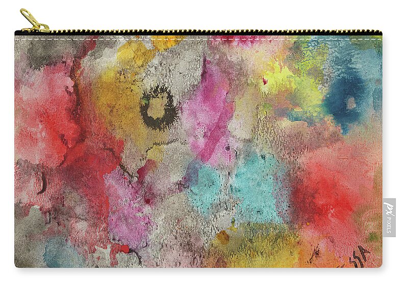 Abstract Carry-all Pouch featuring the painting True Colors by Tessa Evette