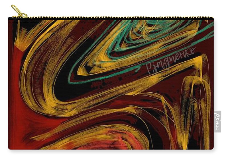 River Carry-all Pouch featuring the digital art Lazy river by Ljev Rjadcenko