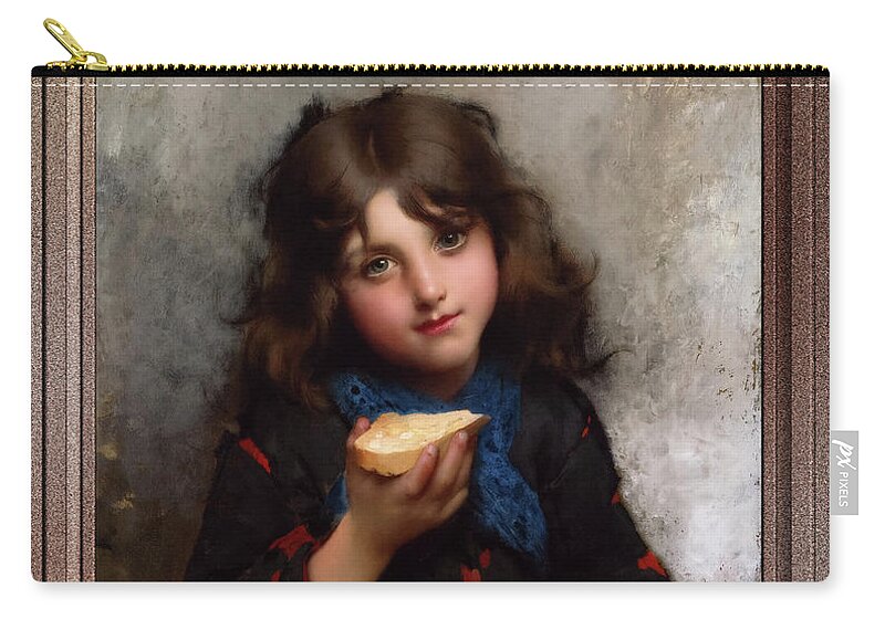 Le Casse-croûte Zip Pouch featuring the painting Le Casse-Croute by Leon-Jean-Basile Perrault Remastered Xzendor7 Fine Art Classical Reproductions by Xzendor7