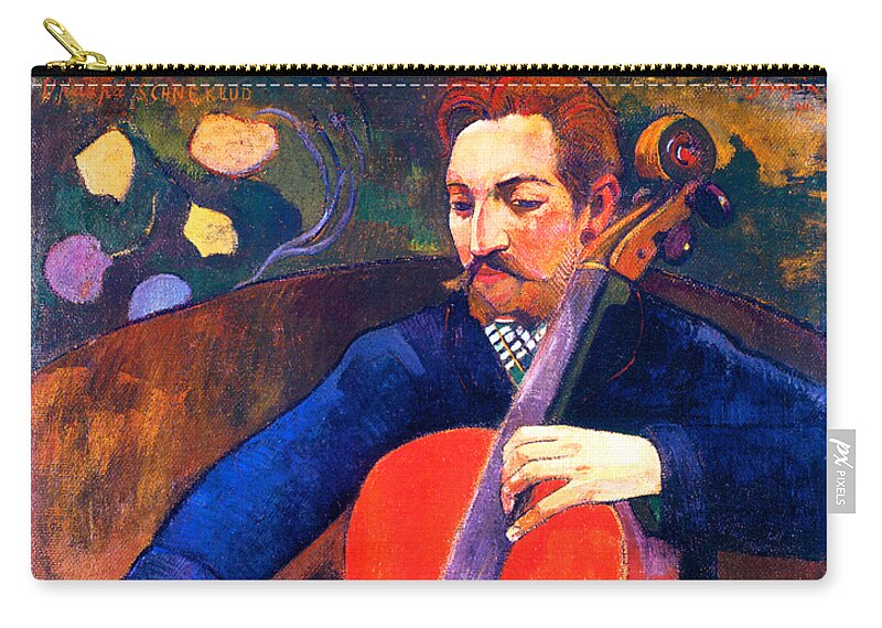 Gauguin Carry-all Pouch featuring the painting Le violoncelliste Upaupa Schneklud 1894 by Paul Gauguin