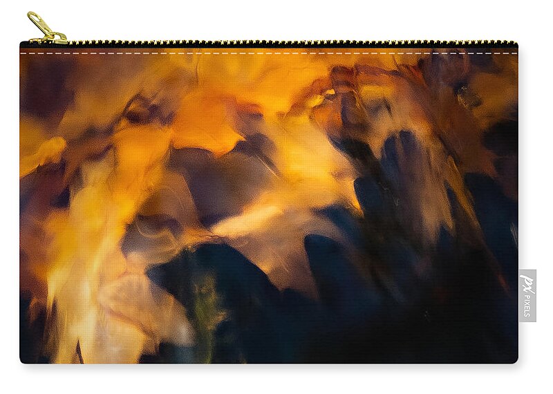 Abstract Zip Pouch featuring the photograph Leaf Story by Linda Bonaccorsi