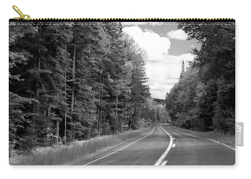 Road Zip Pouch featuring the photograph Leaving Tahawus by Robert Dann