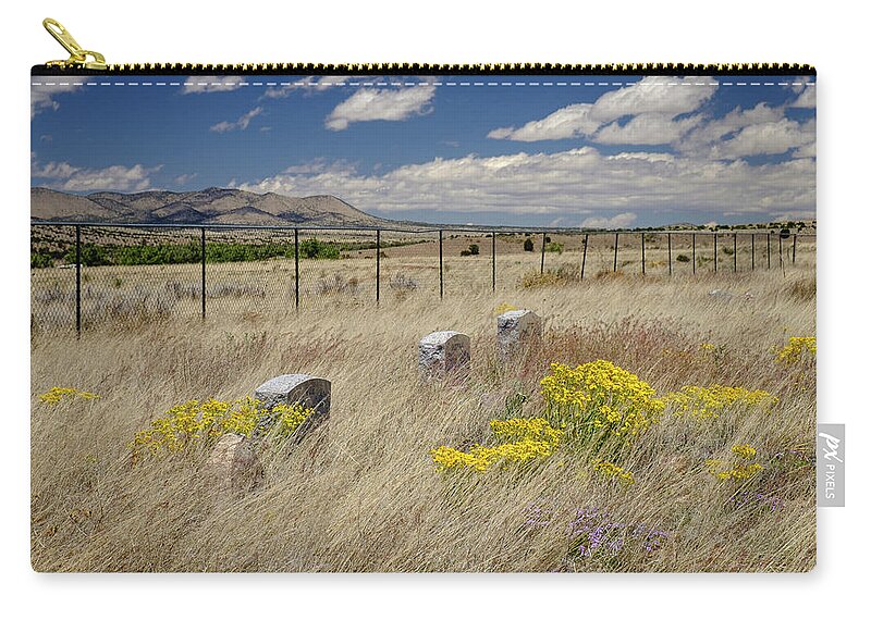 Graveyard Zip Pouch featuring the photograph Let God Plant the Flowers on My Grave by Mary Lee Dereske