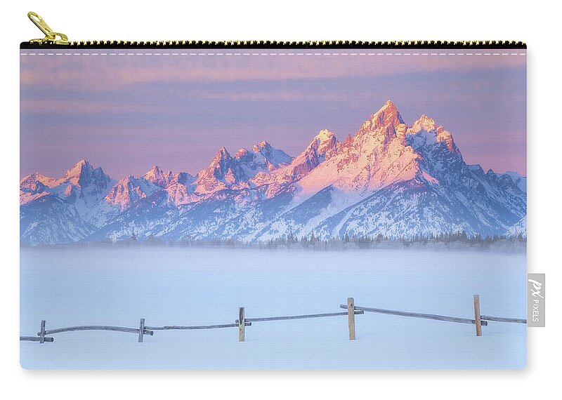 Tetons Zip Pouch featuring the photograph Let there be light by Darren White