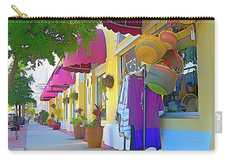 Shop Carry-all Pouch featuring the photograph Let's Go Shopping by Alison Belsan Horton
