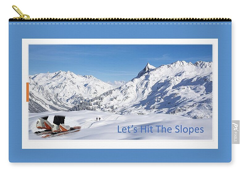 Snow Carry-all Pouch featuring the photograph Lets Hit The Slopes by Nancy Ayanna Wyatt