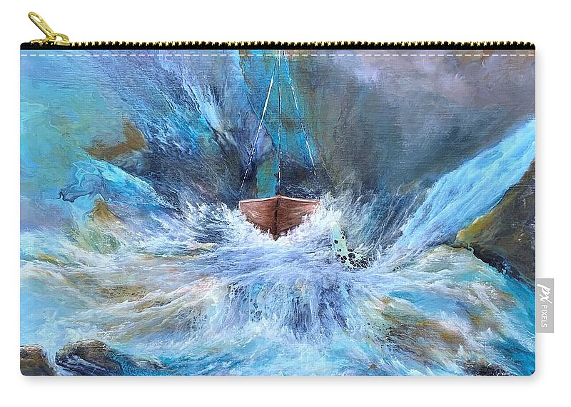 Acrylic Carry-all Pouch featuring the painting Liberated by Soraya Silvestri