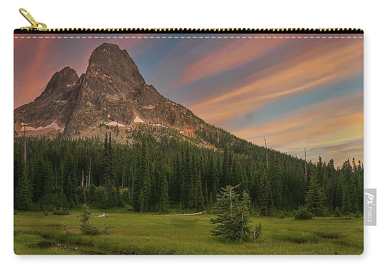 Scenery Zip Pouch featuring the photograph Liberty Mountain in North Cascades by Jon Glaser