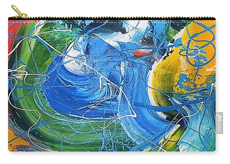  Zip Pouch featuring the painting Life by Martin Bush