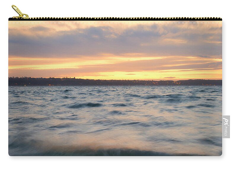 Puget Sound Zip Pouch featuring the photograph Life on the Rocks by Ryan Manuel