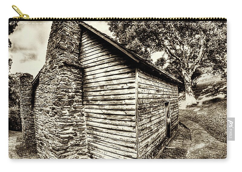 North Carolina Zip Pouch featuring the photograph Life Was Hard fx by Dan Carmichael