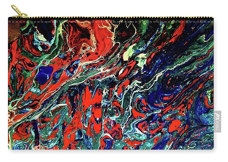  Zip Pouch featuring the painting Life's Leftovers by Rein Nomm