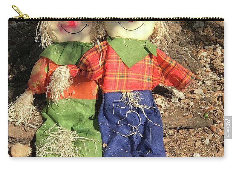 Dolls Zip Pouch featuring the photograph Companionship--Life's Simple Pleasures Are Priceless by Calvin Boyer