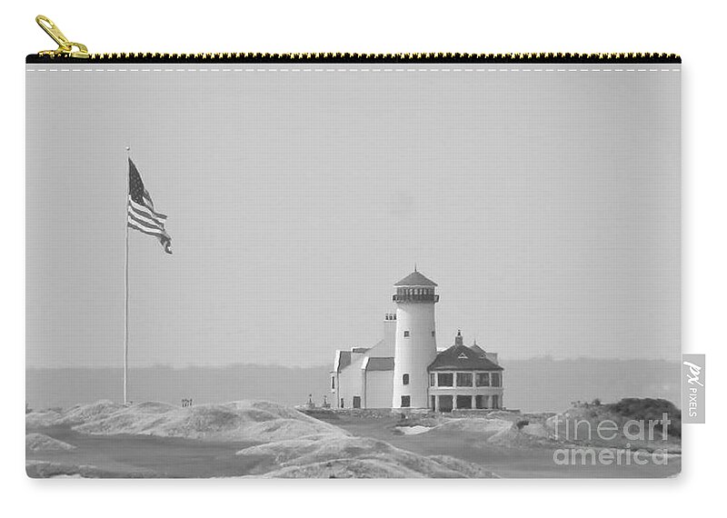  Zip Pouch featuring the photograph Light House in NY Harbor by Marilyn Smith