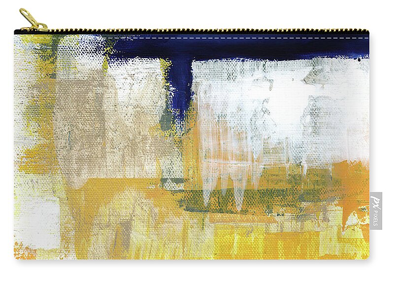 Abstract Zip Pouch featuring the painting Light Of Day 2 by Linda Woods