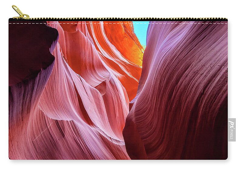 Landscape Zip Pouch featuring the photograph Light Through The Canyon 3 by Jonathan Nguyen