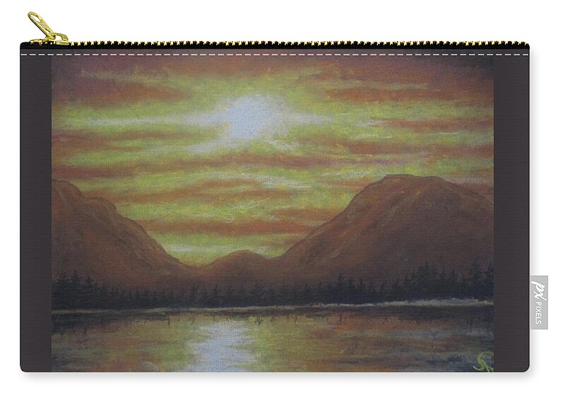 Sunset Zip Pouch featuring the painting Light Trance by Jen Shearer