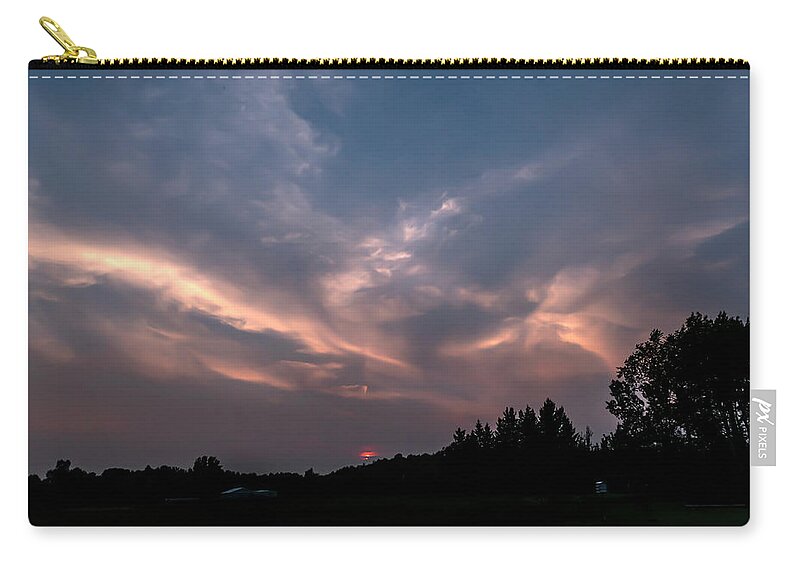 Light Up The Sky's Zip Pouch featuring the photograph Light Up the Sky's by Sandra J's