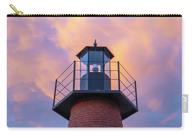 Lighthouse Zip Pouch featuring the photograph Kissimmee Lighthouse at Sunset by Carolyn Hutchins