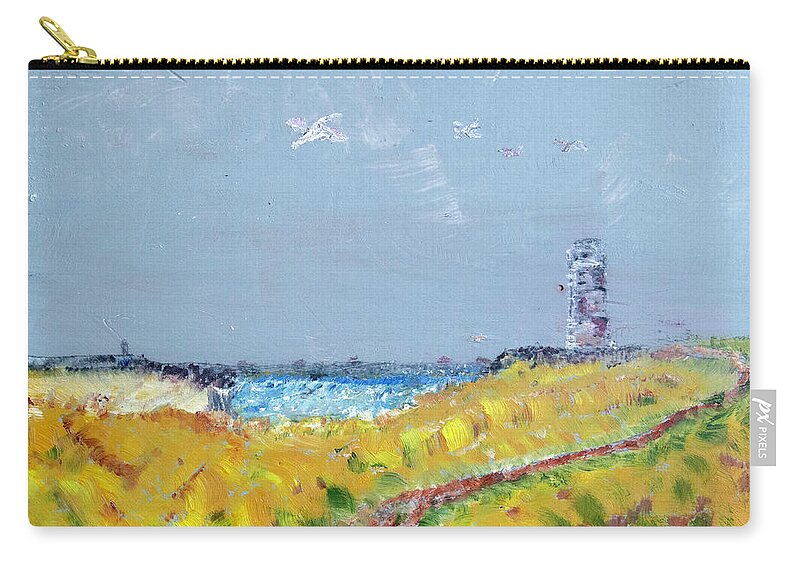  Zip Pouch featuring the painting Lighthouse by David McCready