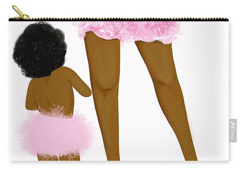Fashion Illustration Zip Pouch featuring the digital art Like mommy by Yolanda Holmon