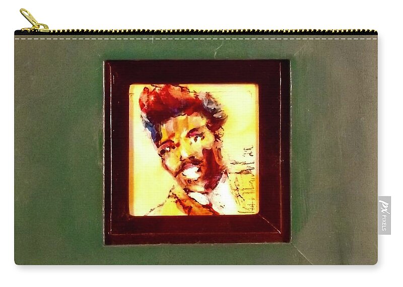 Painting Carry-all Pouch featuring the painting Lil Richard by Les Leffingwell
