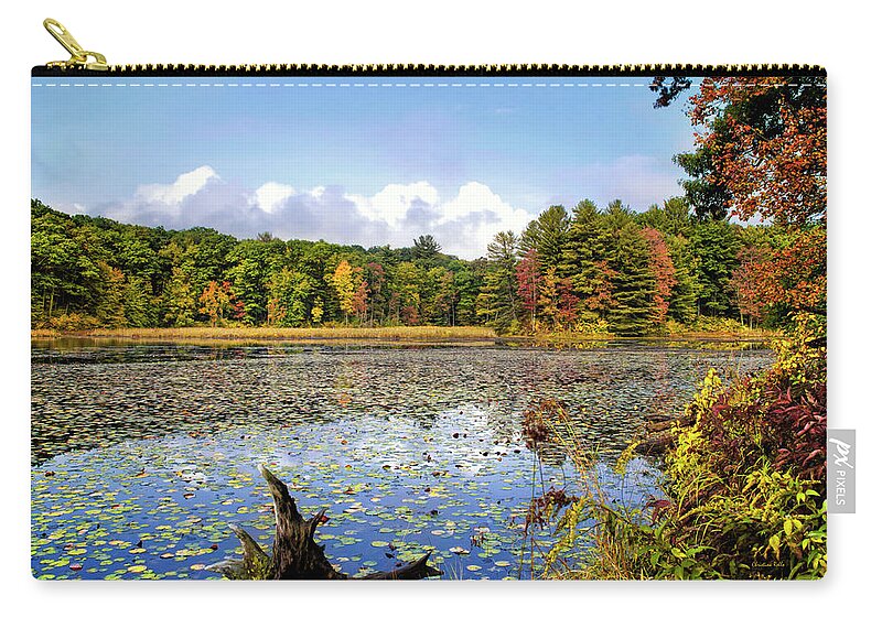 Fall Zip Pouch featuring the photograph Lily Lake Fall Landscape by Christina Rollo