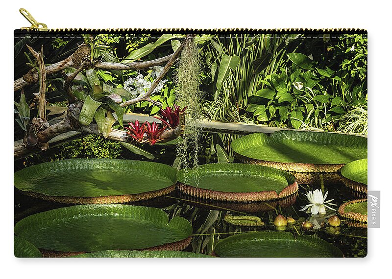 Italy Zip Pouch featuring the photograph Lily pond by Craig A Walker