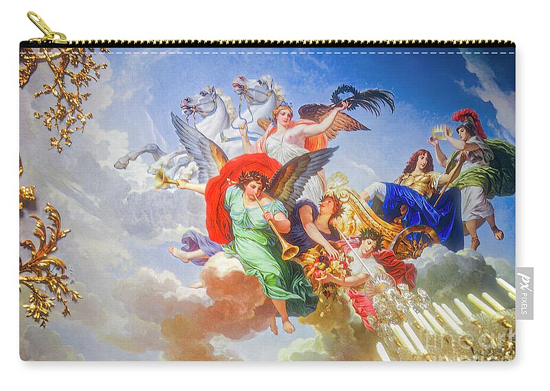 Linderhof Castle Zip Pouch featuring the photograph Linderhof Ceiling by Bob Phillips