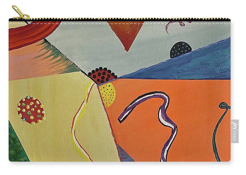 Abstract Carry-all Pouch featuring the painting Lines and Circles by Lisa White